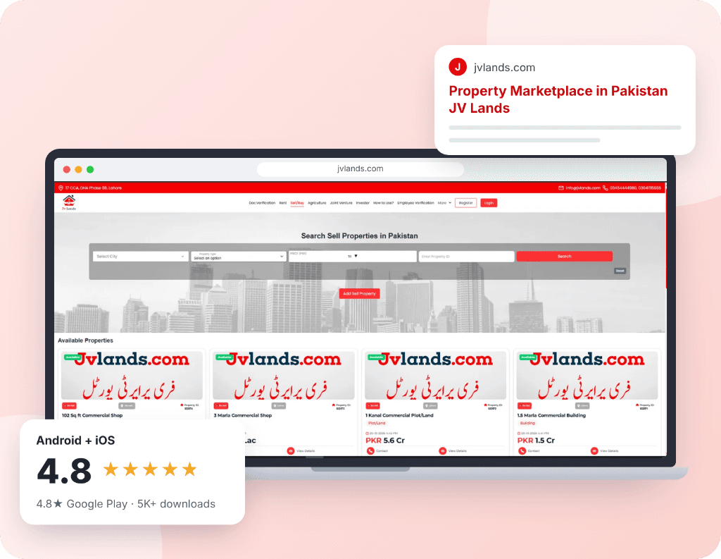 JV Lands website